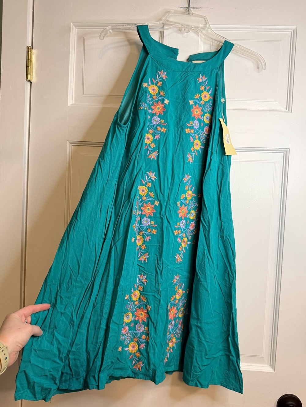 Savannah Jane Embroidered Halter Neck Dress